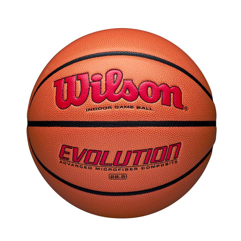 Wilson Evolution Game Basketball, Scarlet, Intermediate Size - 28.5" - Image 1